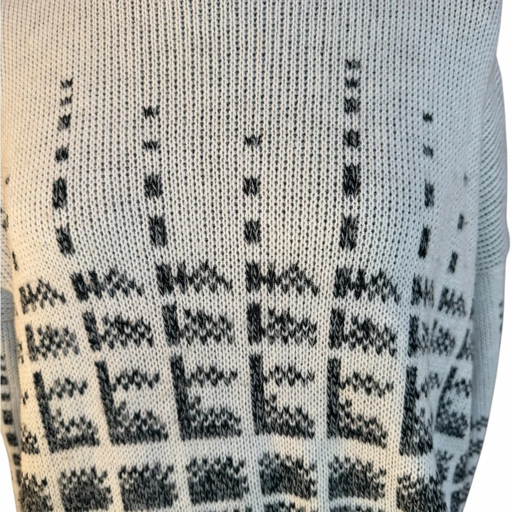 Late 1980s/Early 90s Ferruche Collection 100% Acrylic Drop Shoulder Crewneck Swe